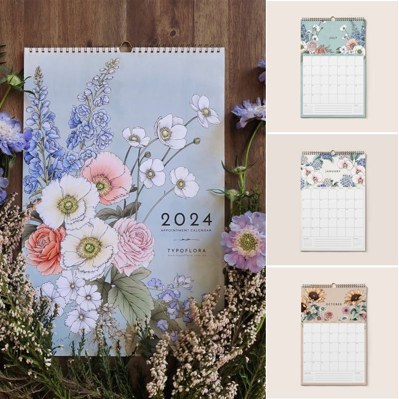 2024 ALWAYS FLOWERS APPOINTMENT WALL CALENDAR