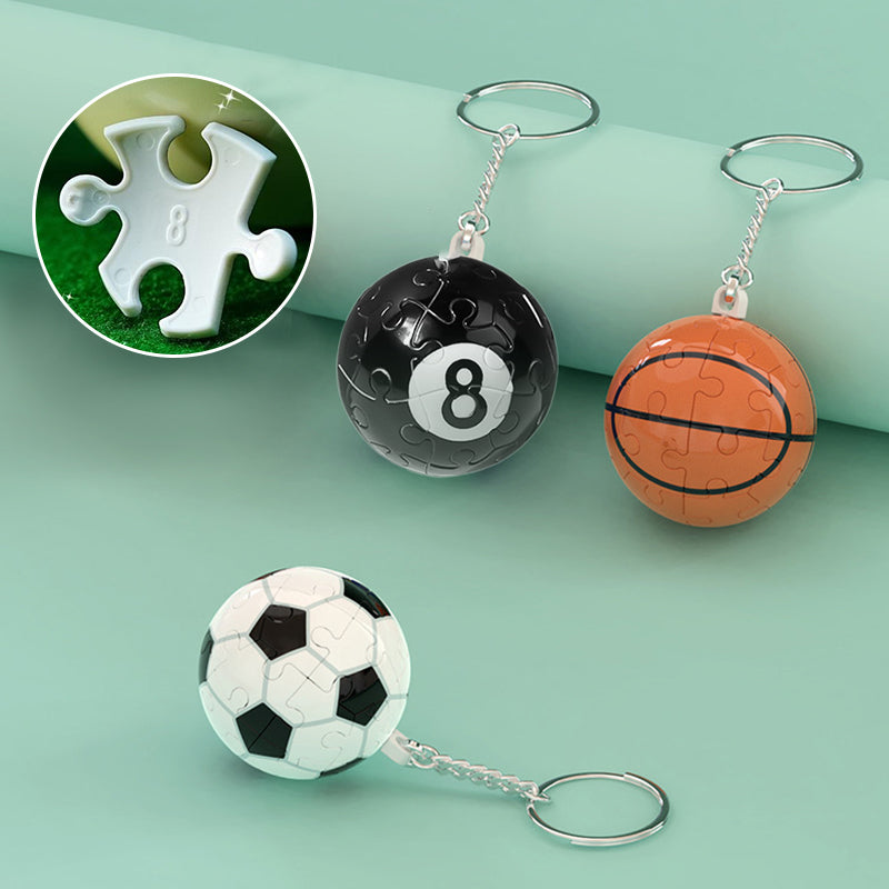 Puzzles Globe Ball Keychain