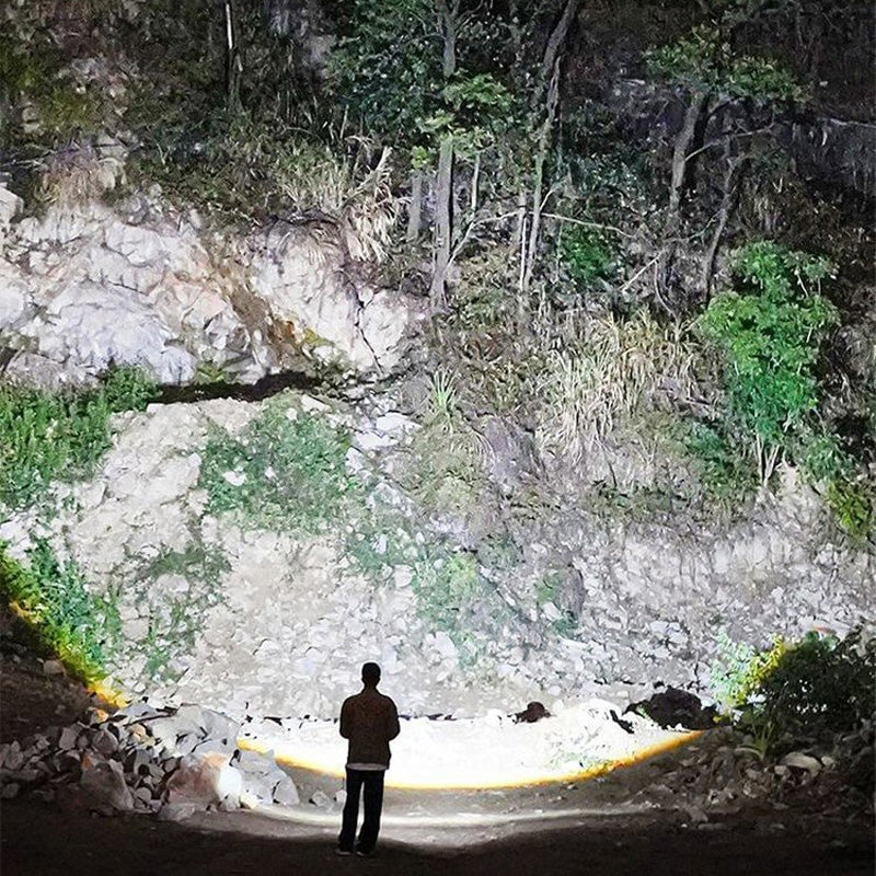 Telescopic Zoom Long-Range Outdoor Flashlight