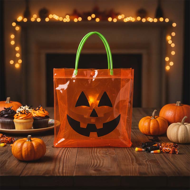 PVC Pumpkin Handle Bag