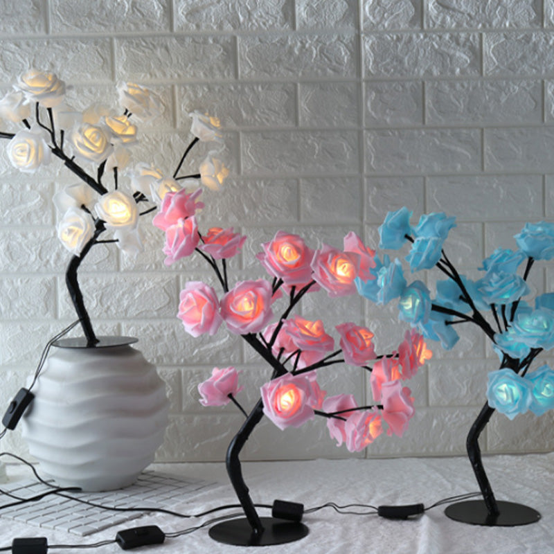 Tabletop Rose Flower Tree Light