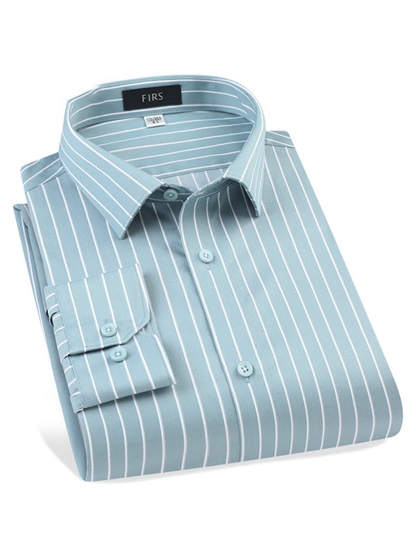 New Cotton Striped Contrast Color Shirt