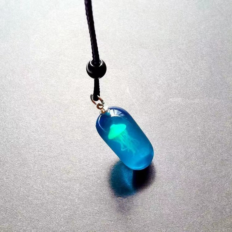 Glow in the Dark Jellyfish Necklace