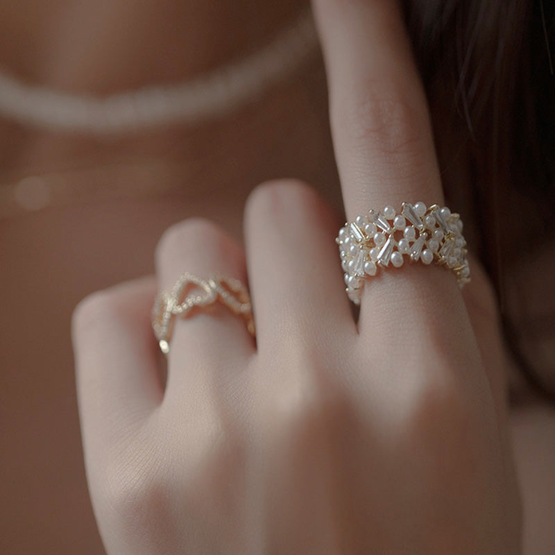 Eliora Crystal Pearl Ring