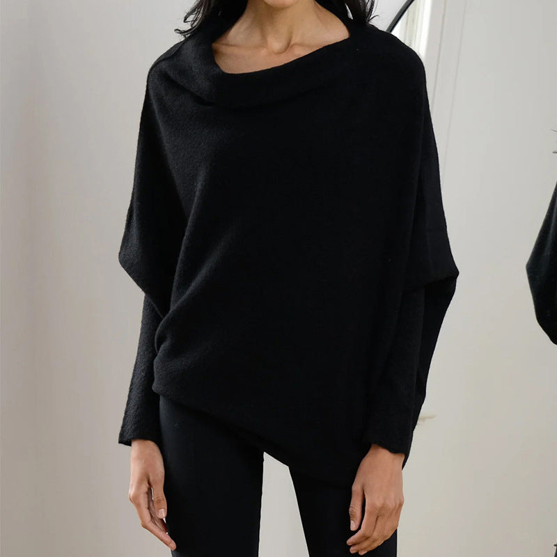 Asymmetric Draped Sweater