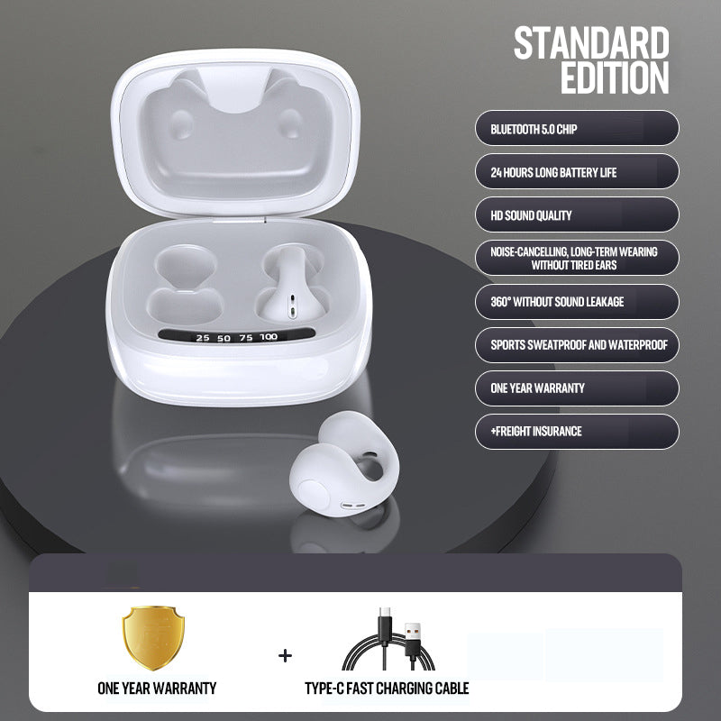 Bone Conduction Clip-Ear Bluetooth Headphones