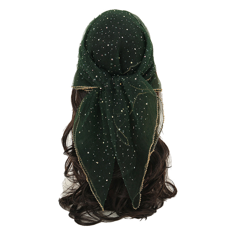 Hot rhinestone square scarf