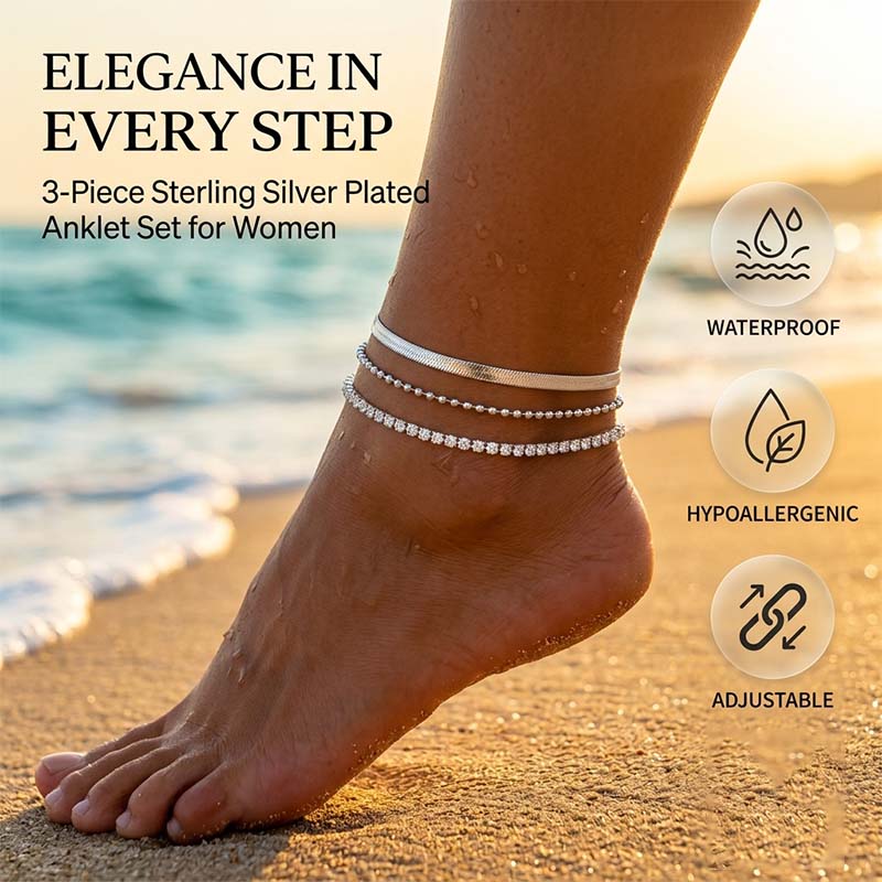 Sterling Silver Ankle Bracelets