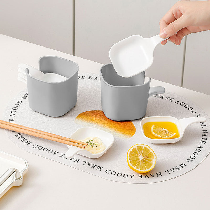 Dipping Sauce Plate and Holder Set, 6Pcs