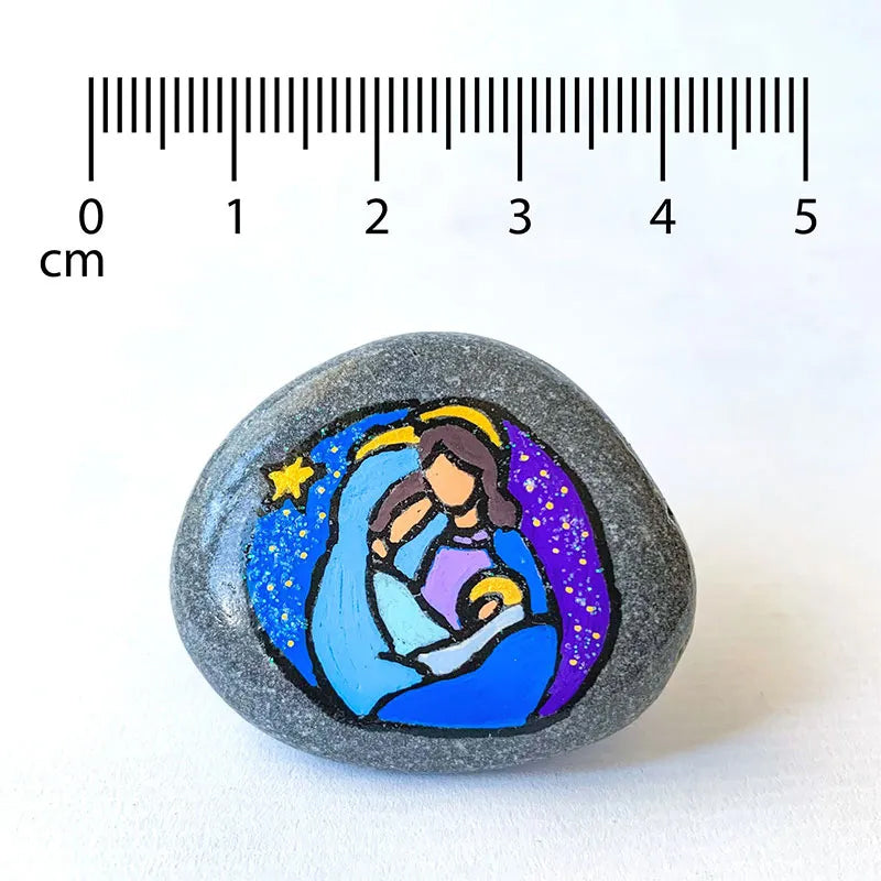 Nativity Scene Painted Rock