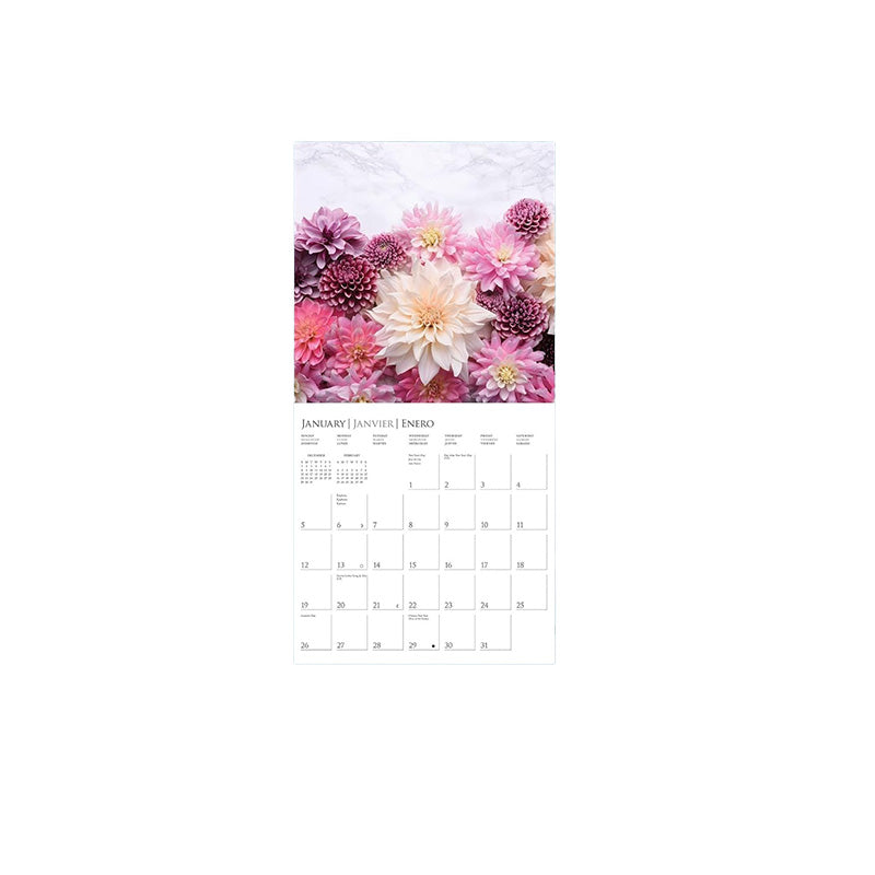 Graphique 2025 Fleurs Wall Calendar