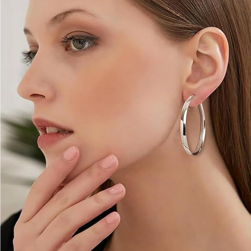 Wide Hoop Earrings
