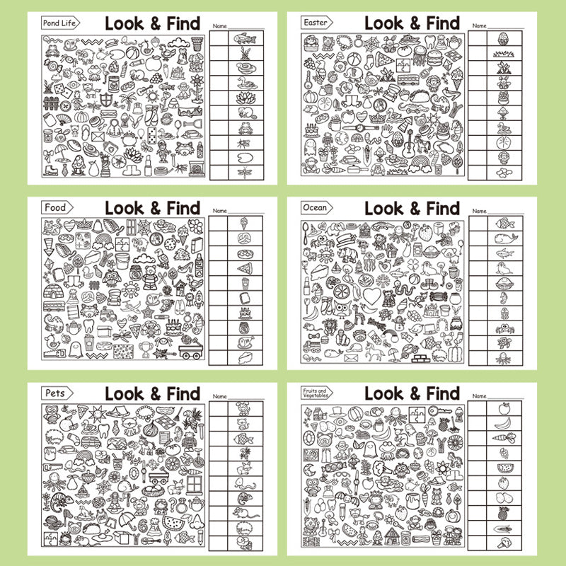 Kids Hidden Object Coloring Book