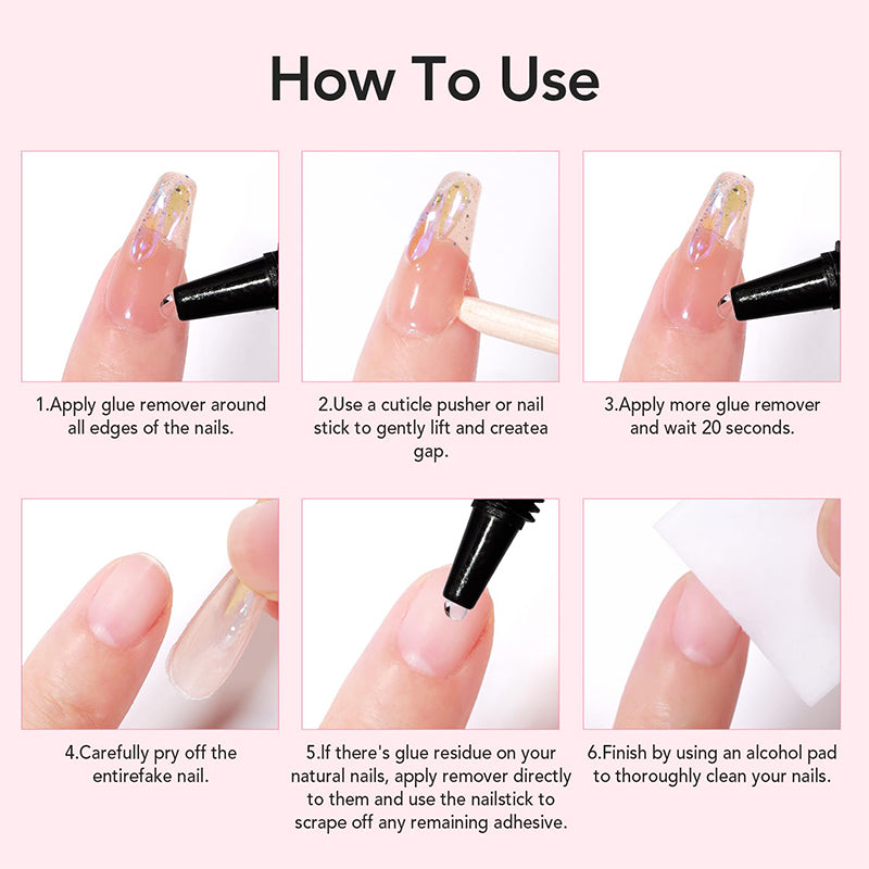 Semi-Solid Nail Glue and Remover Kit