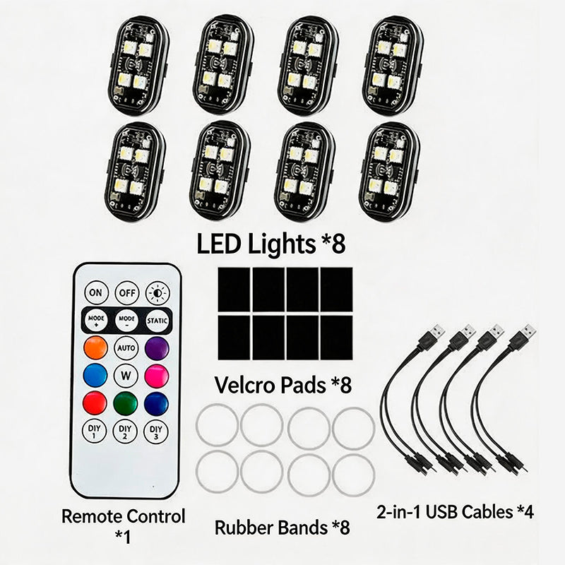 Wireless remote control aircraft lights motorcycle lights