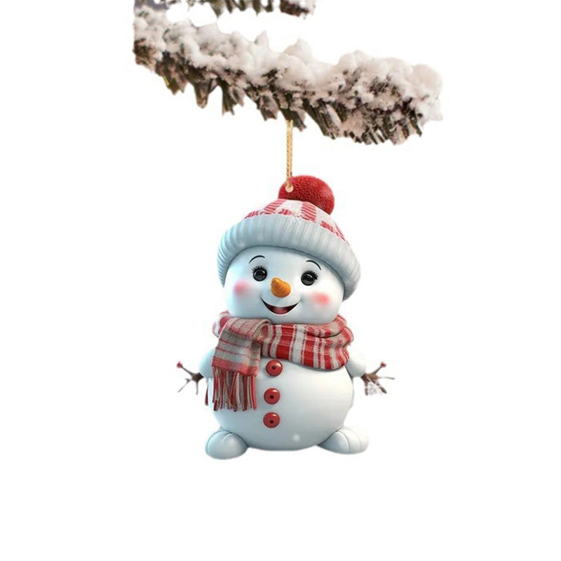 Acrylic Snowman Stacked Christmas Ornaments