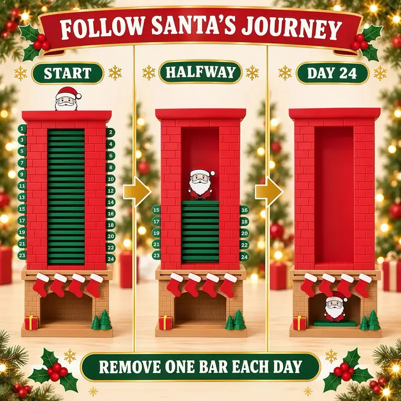 24-Day Mechanical Santa Chimney Calendar