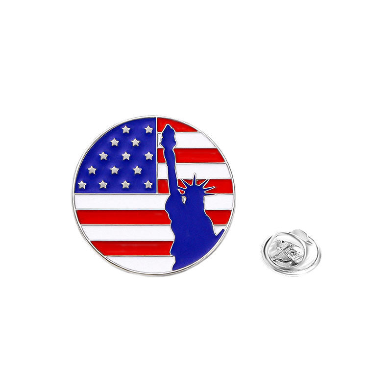 Independence Day Brooch Badge