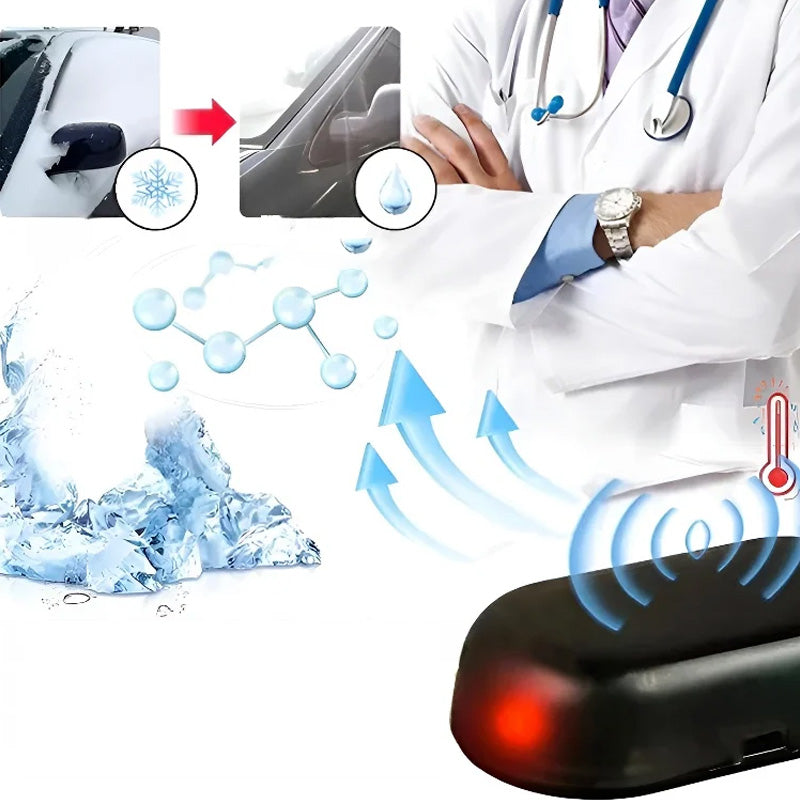 Electromagnetic wave antifreeze and snow removal device
