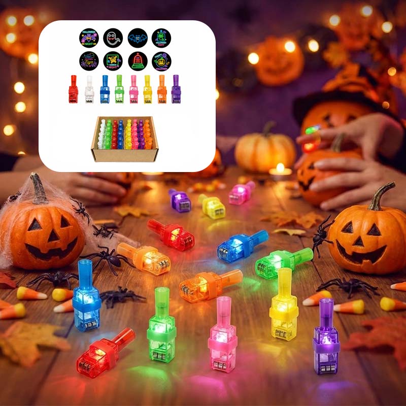 Halloween pattern finger projector lights