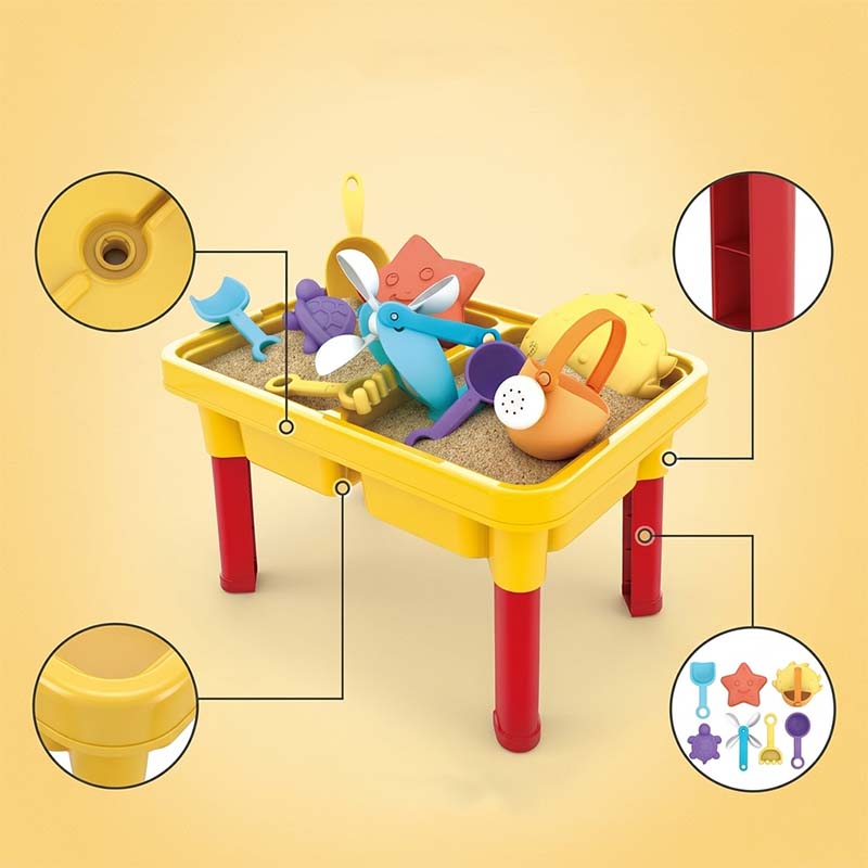 Kids Indoor & Outdoor Beach Water Table Playset – 15-Piece Set