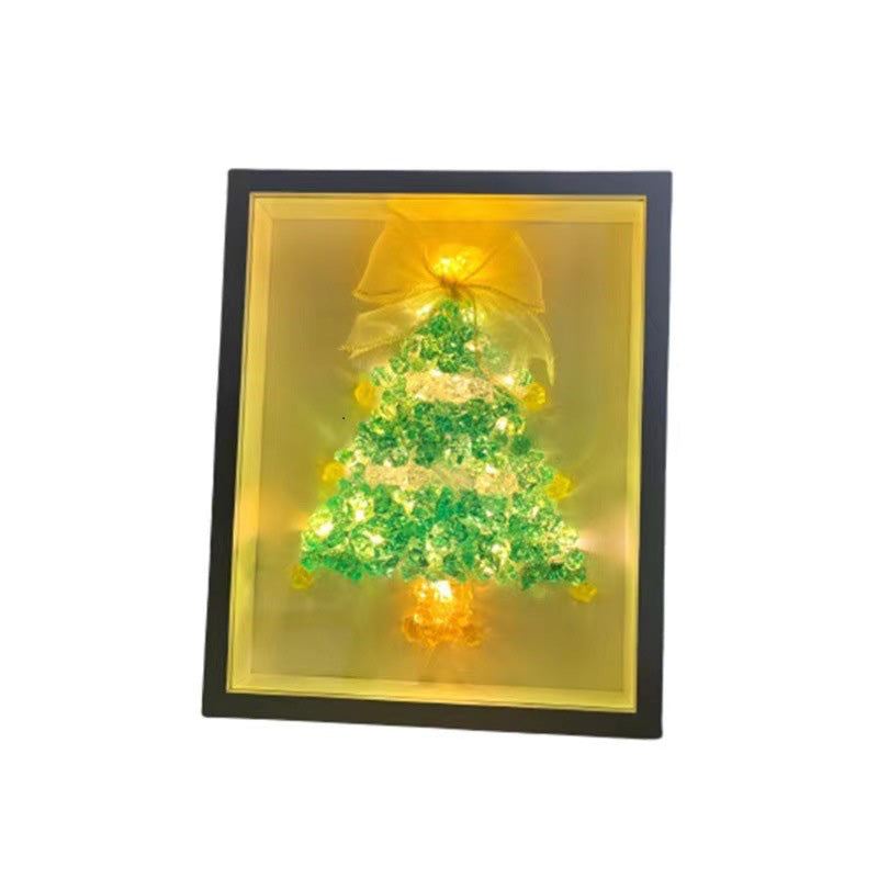 DIY Christmas tree crystal photo frame