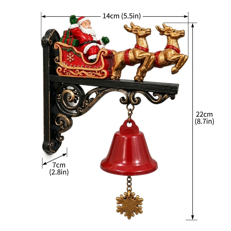 Santa Sleigh Decor with Bell