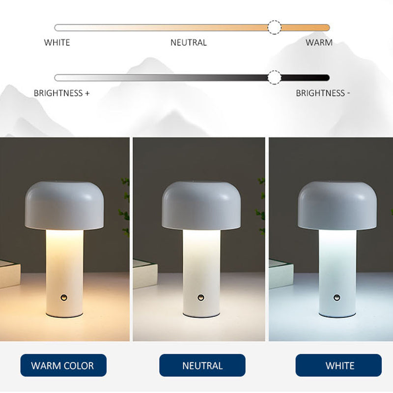 LED Creative Mushroom Rechargeable Table Lamp