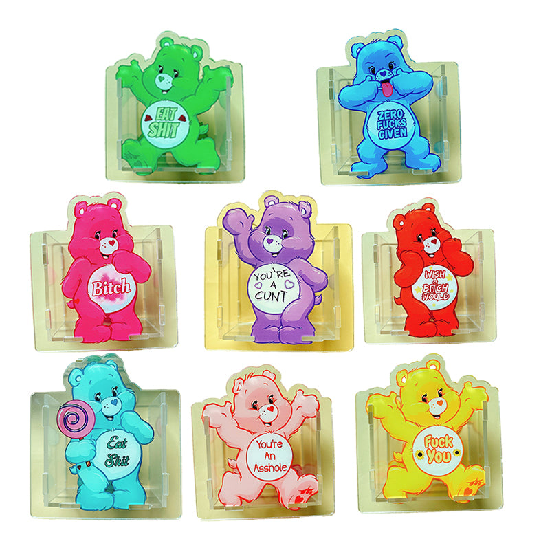 Dirty Words Rainbow Bear Acrylic Pen Holder