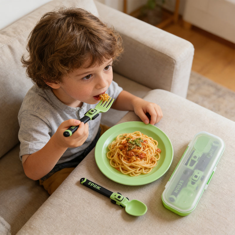 Kids’ Construction Vehicle Utensil Set