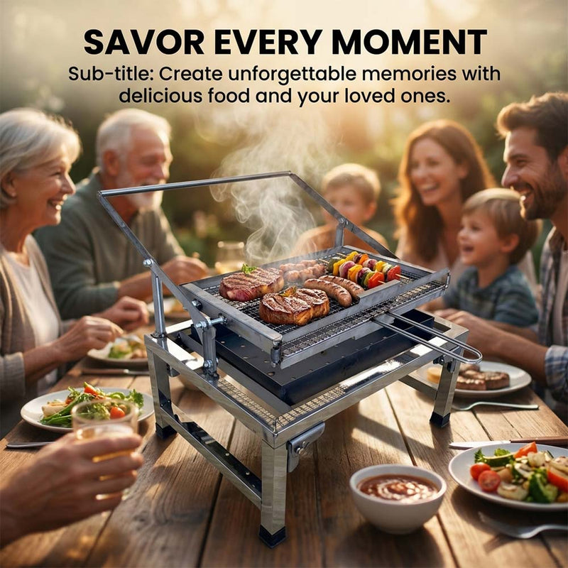 Portable Stainless Steel BBQ Grill
