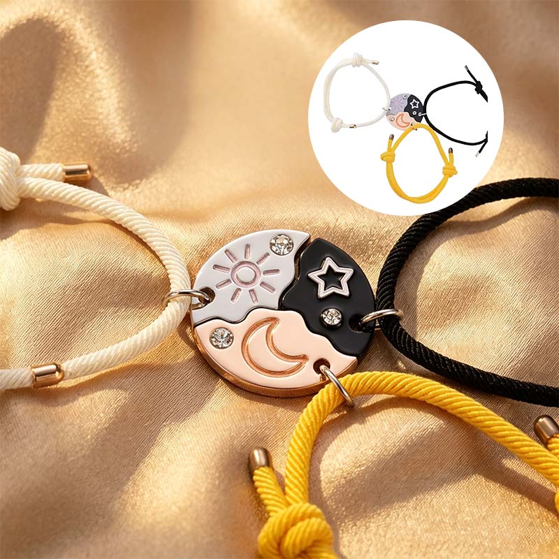 Sun Moon Star Magnetic Bracelet Set