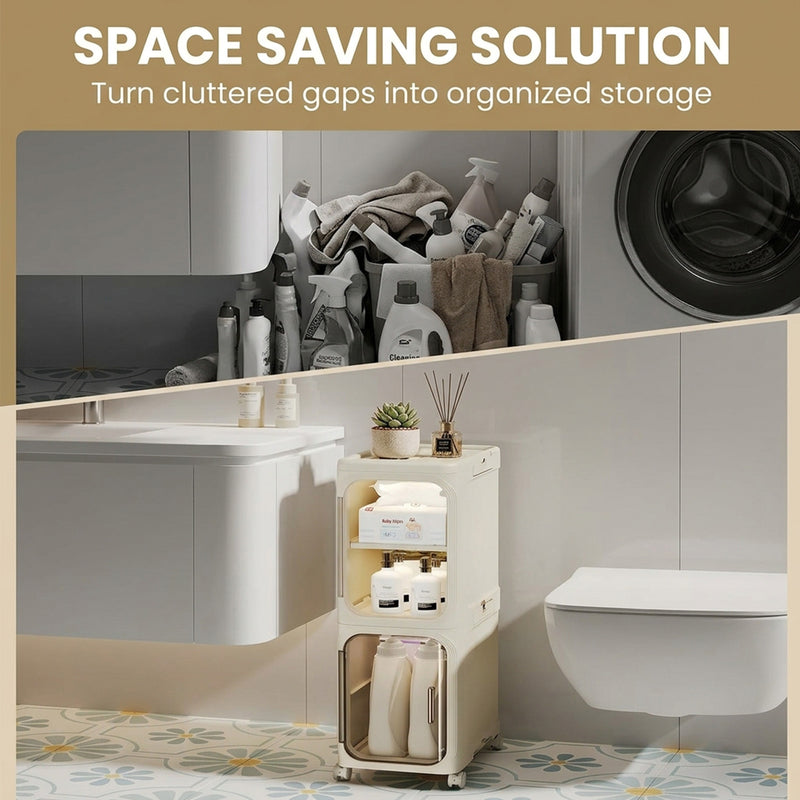 Multi-Tier Narrow Storage Cabinet