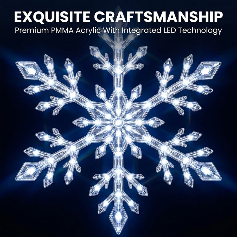 LED Snowflake Glow Wall Decor Set
