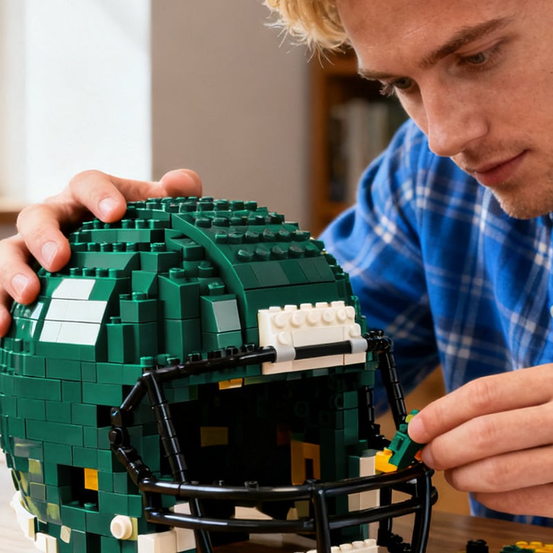 NFL Construction Helmet Building Blocks