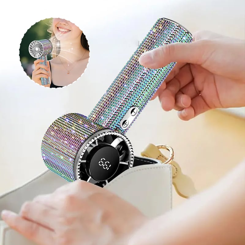 Diamond Edition Digital Display Handheld Fan