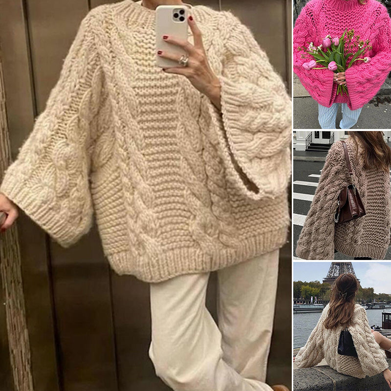Loose Flared Sleeve Knit Sweater