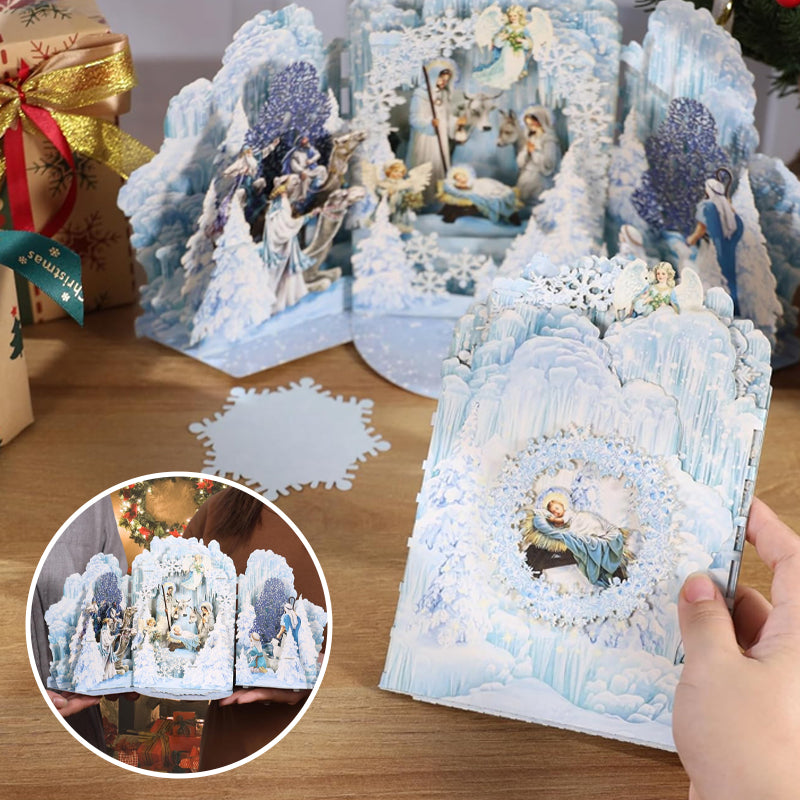 Christmas birth scene greeting card