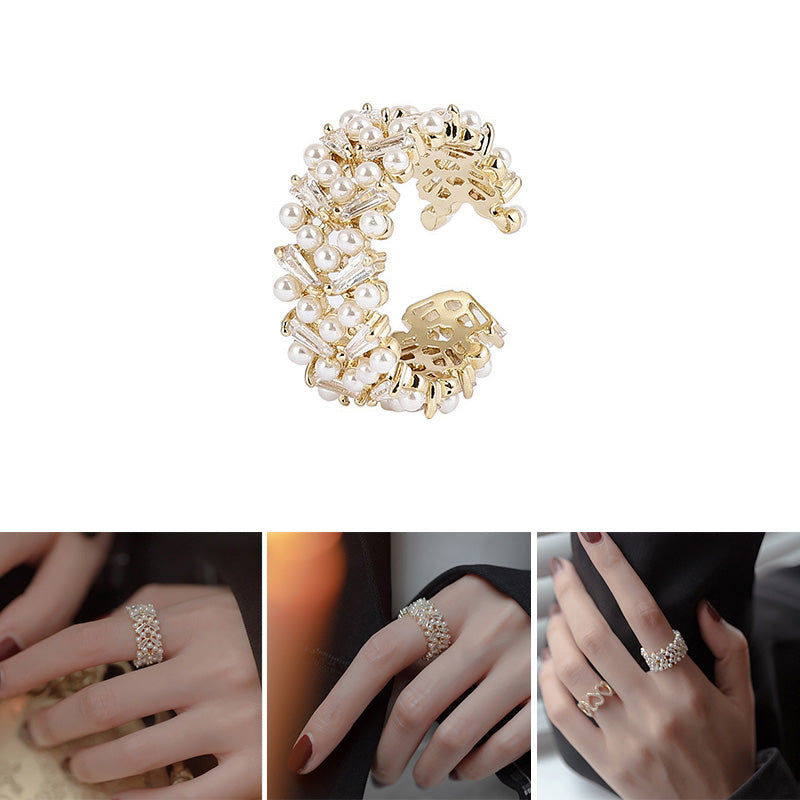 Eliora Crystal Pearl Ring