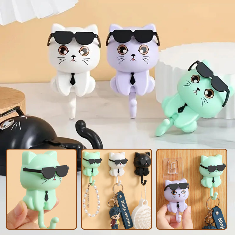 Cat Shaped Clothes and Hat Hooks
