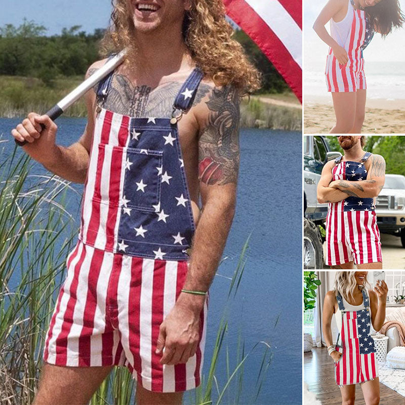 American Flag Overalls