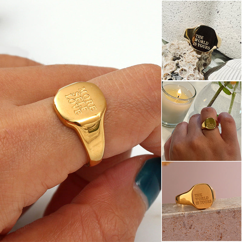 Alphabet Gold Ring