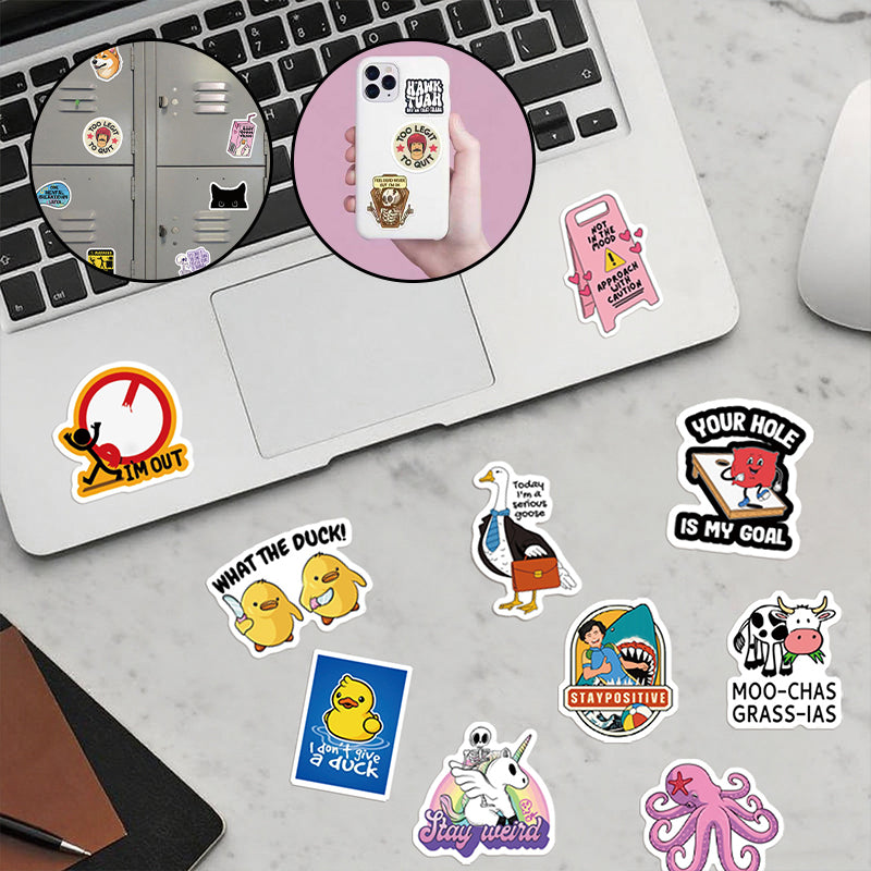 130 PCS Funny Saying Sticker