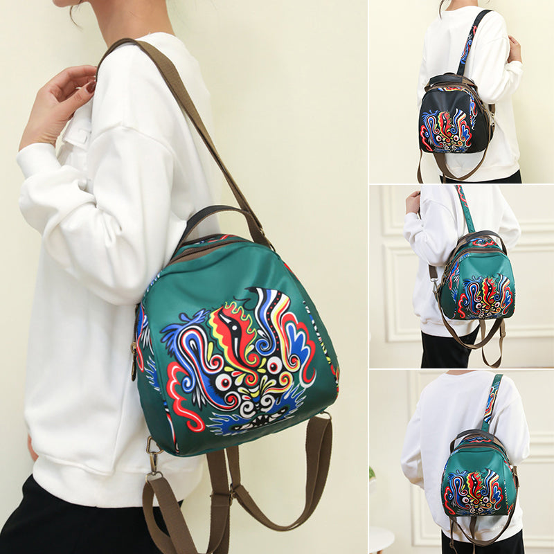Printed Round Shoulder Bag