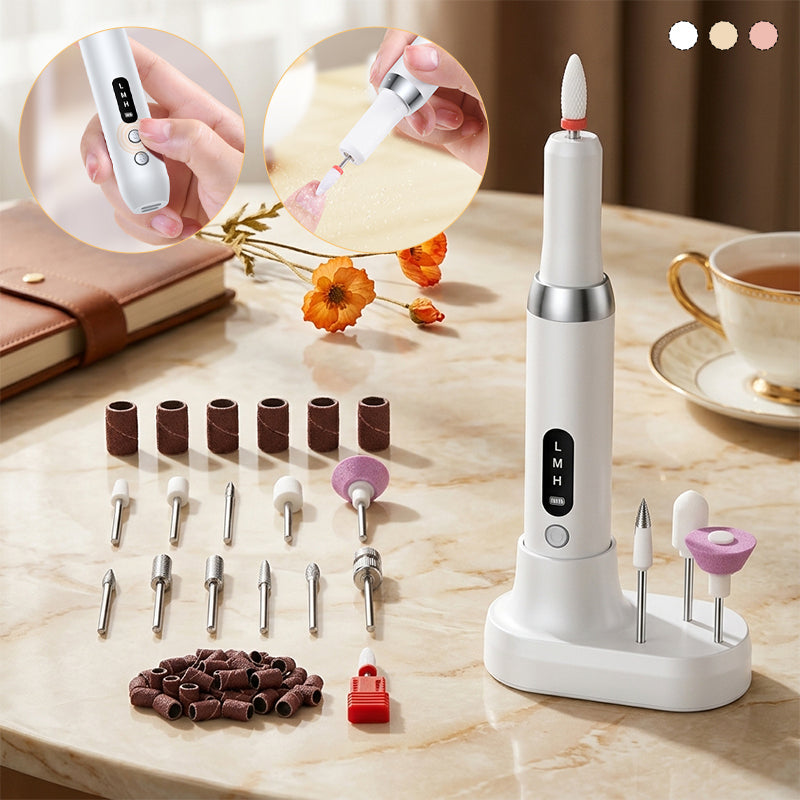 Portable Rechargeable Electric Nail Drill Kit