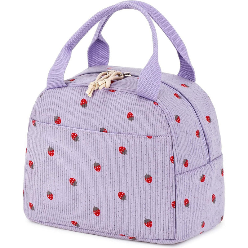 Corduroy Printed Tote Lunch Bag