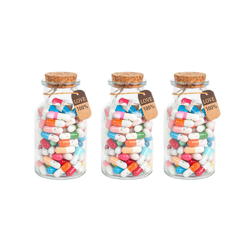 Custom 100 Capsules Letters Message In A Bottle (Mixed Color 🎁)