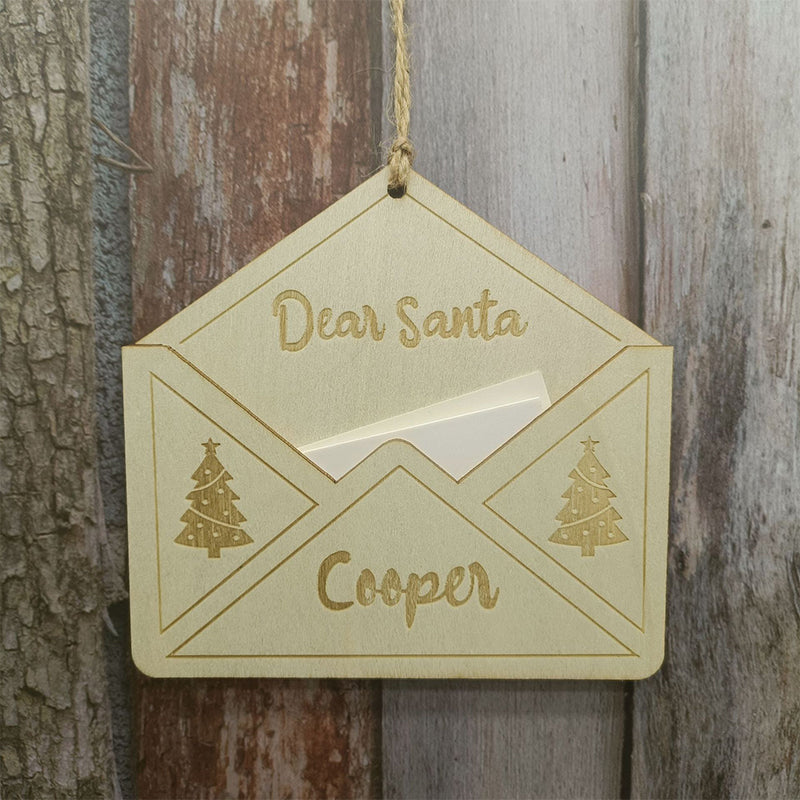 Letter to Santa Christmas Ornament