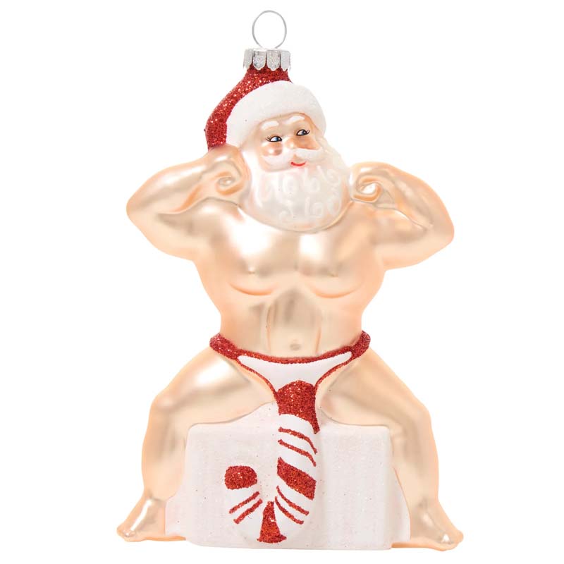 Funny sculptural Christmas ornaments