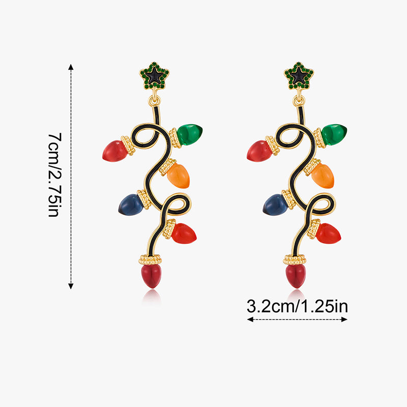 Fashionable Christmas themed earrings
